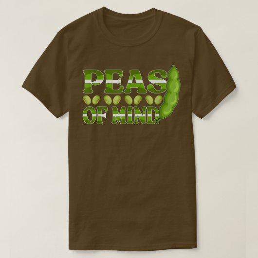 Pea saying design for vegans and vegetarians  tシャツ (デザイン正面)