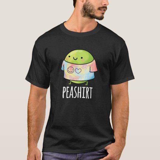 Pea Shirt Veggie Pea TシャツプンダークBG Tシャツ (正面)