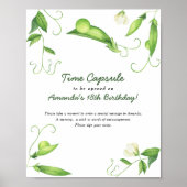 Pea Time Capsule 1st birthday gender neutral ポスター (正面)