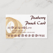 Peaberryは混乱の飲み物のパンチカードを汚しました ロイヤリティカード (正面)