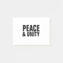 PEACEとUNITYのポストイットノート