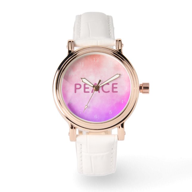 PEACEの抽象芸術 腕時計 (正面)