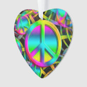 PEACEシカラフルームレスパターン+アイディア オーナメント (正面)