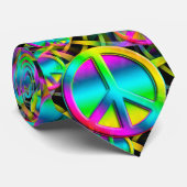 PEACEシカラフルームレスパターン+アイディア ネクタイ (ロール)