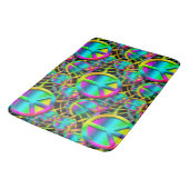 PEACEシカラフルームレスパターン+アイディア バスマット (アングル)