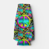 PEACEシカラフルームレスパターン+アイディア ボトルクーラー (正面)