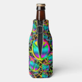 PEACEシカラフルームレスパターン+アイディア ボトルクーラー (ボトル裏面)