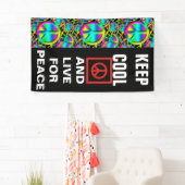 PEACEシカラフルームレスパターン+アイディア 横断幕 (インサイチュ)