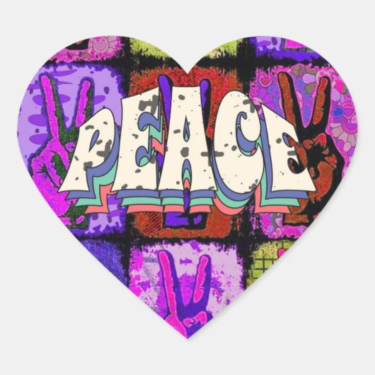 Peaceハートシール ハートシール (正面)
