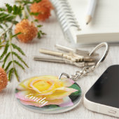 Peaceバラ写真 キーホルダー (正面右)