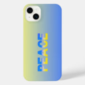 PEACEブルーと黄色のウクライナインスパイアシックモダン。 iPhoneケース (裏面)