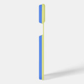 PEACEブルーと黄色のウクライナインスパイアシックモダン。 iPhoneケース (右側面)