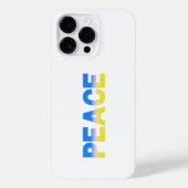 PEACEブルーと黄色のウクライナインスパイアミニマリスト iPhoneケース (裏面)
