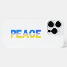 PEACEブルーと黄色のウクライナインスパイアミニマリスト
