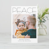 PEACEミニマリスト大型フォトカスタムホリデーカード シーズンカード (スタンド正面)