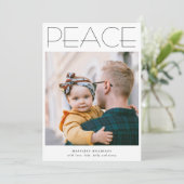 PEACEミニマリスト大型フォトカスタムホリデーカード シーズンカード (スタンド正面)