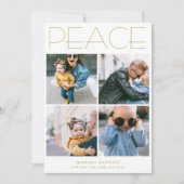 PEACEミニマリスト4フォトコラージュカスタム休日 シーズンカード (正面)