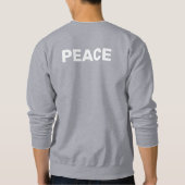 PEACEロゴグレー スウェットシャツ (裏面)