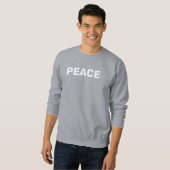 PEACEロゴグレー スウェットシャツ (正面フル)
