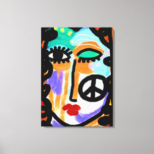Peace抽象芸術デジ絵画タル キャンバスプリント