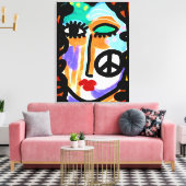 Peace抽象芸術デジ絵画タル キャンバスプリント (インサイチュ (リビング))