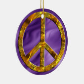 PEACE記号 – 金ゴールド | lila waves セラミックオーナメント (右)