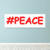 「#PEACE」かわいいデザイン。買今 キャンバスプリント (インサイチュ (ウッドフロア))