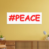 「#PEACE」かわいいデザイン。買今 キャンバスプリント (インサイチュ (リビング))