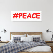 「#PEACE」かわいいデザイン。買今 キャンバスプリント (インサイチュ (寝室))