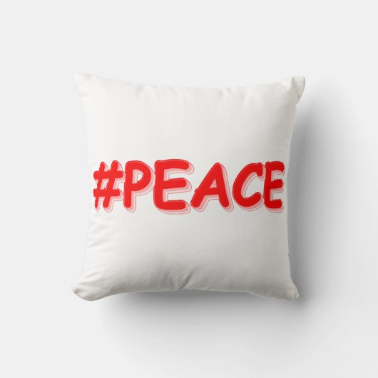 「#PEACE」かわいいデザイン。買今 クッション (正面)