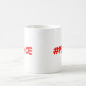 「#PEACE」かわいいデザイン。買今 コーヒーマグカップ (中央)