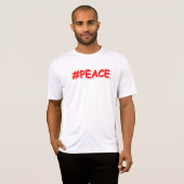 「#PEACE」かわいいデザイン。買今 Tシャツ (正面フル)