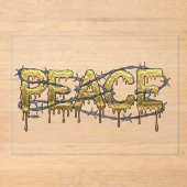 Peace アクリル招待状 (正面)