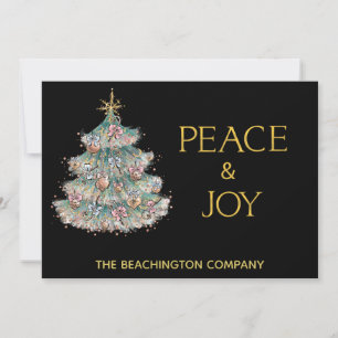 *~* PEACE シンプル JOY企業の Christmas Tree Card