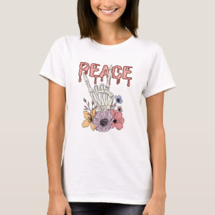 Peace – スケルトンハンド tシャツ