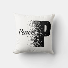 "Peace" ディスインテグレーションエフェクトスローピロー クッション