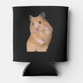 Peace +ビックハムスターミーム両面ブラック 缶クーラー (正面)