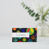PEACE – フラットパタ数々のーン色+バックグラファー。 名刺 (スタンド正面)