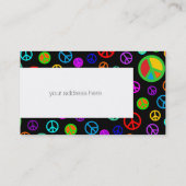 PEACE – フラットパタ数々のーン色+バックグラファー。 名刺 (裏面)