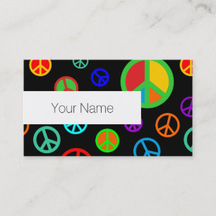 PEACE – フラットパタ数々のーン色+バックグラファー。 名刺