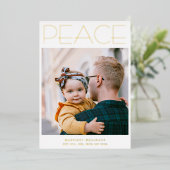 PEACE ミニマリスト 大型 縦写真 ゴールド 箔シーズンカード (立ち正面)