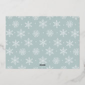 Peace モダン Script Ice Blue写真 箔シーズンカード (裏面)