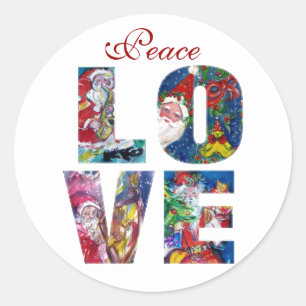 PEACE – ラブミュージカルサンタクリスマスパーティークラシックROU ラウンドシール