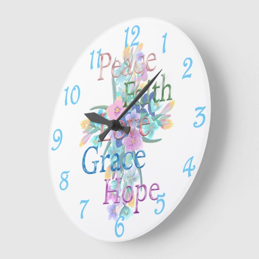 Peace  ラージ壁時計 (傾斜)