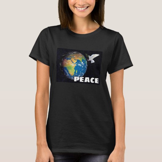 Peace – 世界（暗） Tシャツ (正面)