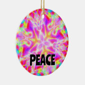 PEACE （単語を変更） セラミックオーナメント (右)