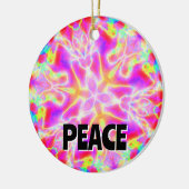 PEACE （単語を変更） セラミックオーナメント (左)