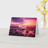 Peace 感動的 Noteカー空白のド カード (黄色い花)