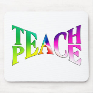 PEACE 教え Rainbow Graphic マウスパッド