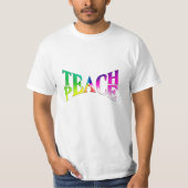 PEACE 教え Rainbow Graphic Tシャツ (正面)